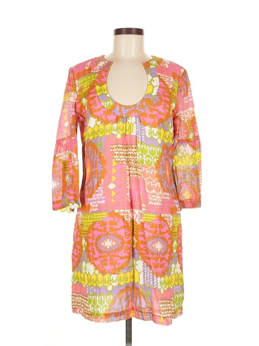 Trina Turk Multicolor Print Shift Dress – Size 8